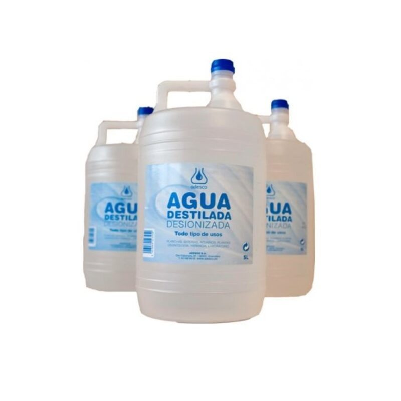 Água destilada 5 L – pack de 3