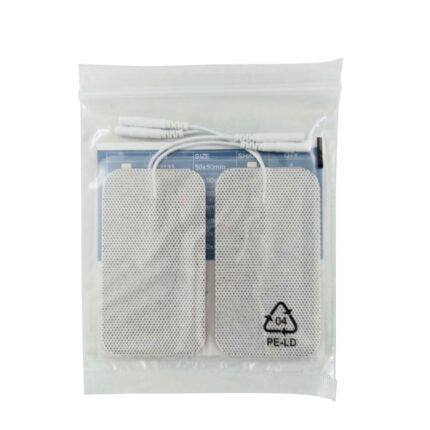 Elétrodos descartáveis 5 × 9 cm com cabo – saqueta de 4